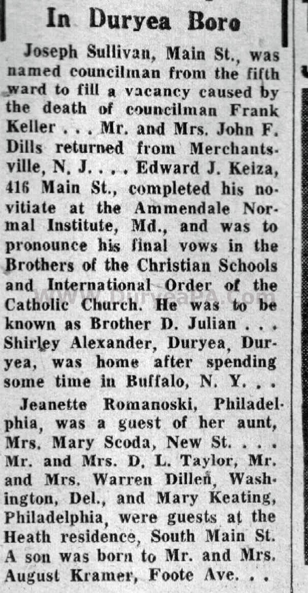 Duryea Pennsylvania Historical Homepage